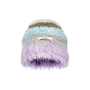 兰诺毛绒帽女2025冬季新款针织帽哈尔滨旅游保暖装备东北防寒帽子