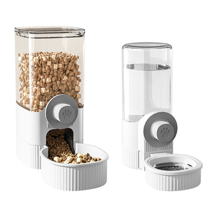 猫碗狗盆狗碗猫食盆防打翻悬挂式宠物猫咪自动喝水喂食器挂笼水碗