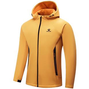 KELME卡尔美软壳风衣训练外套男士2025冬季梭织防泼水加绒冲锋