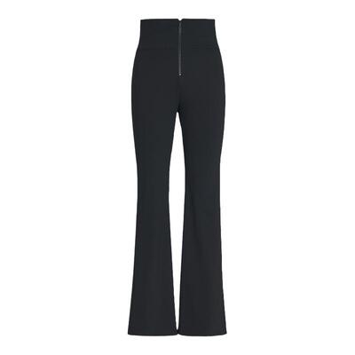 黑色喇叭裤高腰显瘦设计感