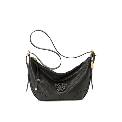 WHY女包菱格小香风饺子包斜挎