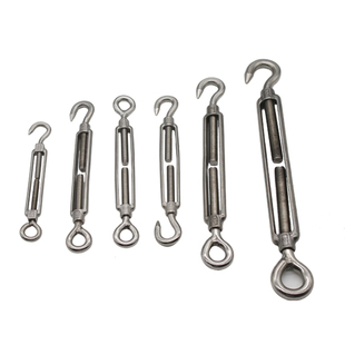 304不锈钢花篮螺丝 开体花篮收紧器钢丝绳拉紧器花兰螺栓紧绳器索