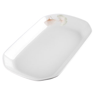 2只鱼盘陶瓷家用大号鱼盘北欧风餐具长方形盘子菜盘碟子蒸鱼烤鱼