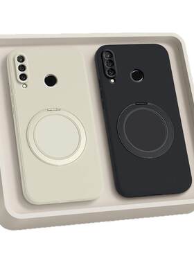 适用华为P30lite手机壳P40lite5G版/4G版青春版新款液态硅胶保护套全包防摔支点壳带支架男女荣耀磁吸软外壳