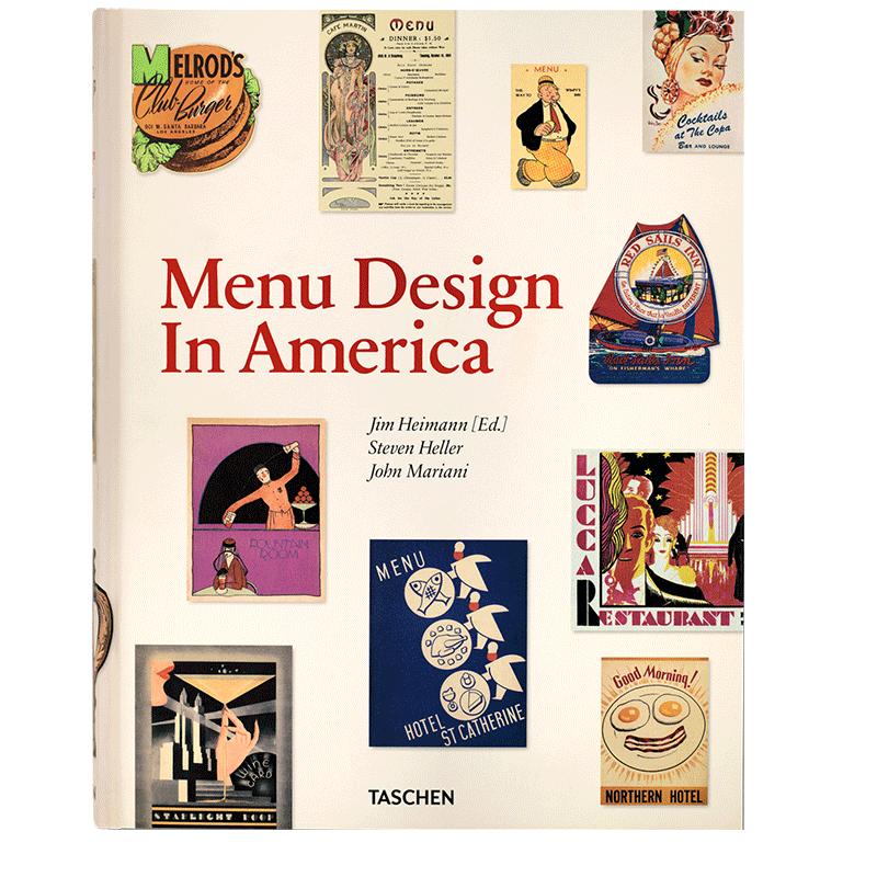 【现货】TASCHEN Menu Design In America 1850-1985美国菜单设计广告平面设计进口原版图书