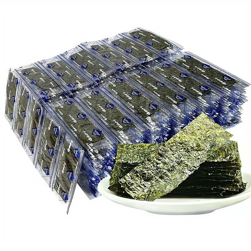 网红即食海苔片原味烤紫菜寿司儿童健康低脂休闲零食小吃单独包装