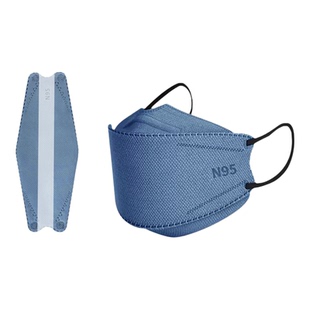 医护用口罩N防护95柳叶形鱼型KF型94鱼嘴4层成人独立包装莫兰迪色