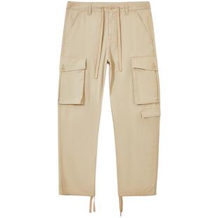 杰克琼斯outlets男装春季休闲裤子宽松纯棉日常通勤潮牌长裤子