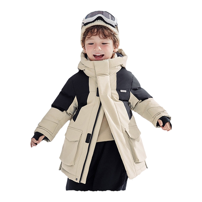 巴拉巴拉男童女童羽绒服小童中长款保暖外套加厚儿童冬装新款童装