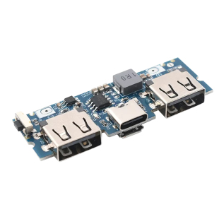 Type-c充电口双usb充电宝电源板升压模块2.4A移动电源DIY主板5V