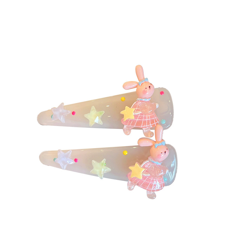软萌卡通小熊小兔星星发夹童趣少女学生日常碎发刘海侧边小夹子