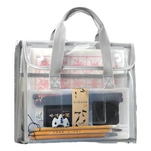 杰利小学生防水补习袋补课包书法课手提袋书法包毛笔书法专用收纳工具套装收纳袋初学者美术国画用品袋子定制