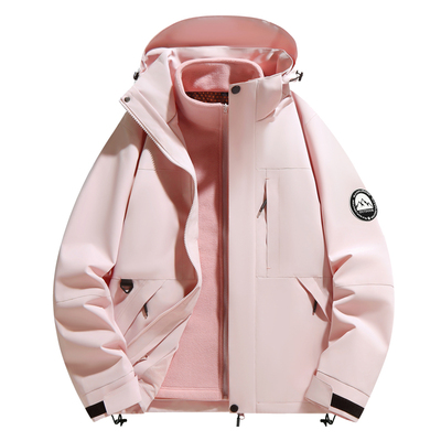 户外冲锋衣外套女款2025秋冬新款三合一可拆卸小个子防风防水风衣