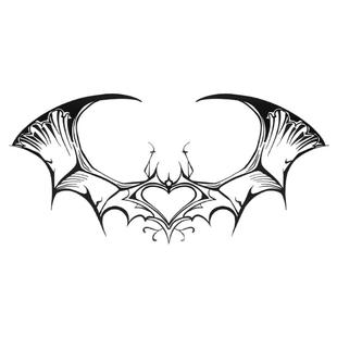 性感魅魔翅膀草本纹身贴高级感私处后腰魅魔防水草本仿真纹身贴女