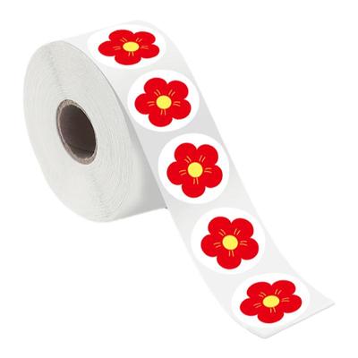 大图释小红花卷卷贴纸