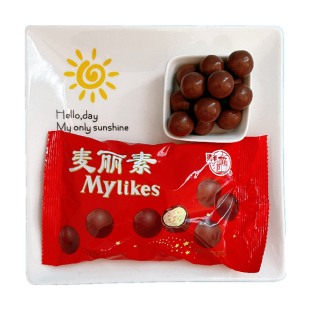 梁丰麦丽素夹心巧克力80g小包糖果儿童学生网红怀旧休闲零食袋装