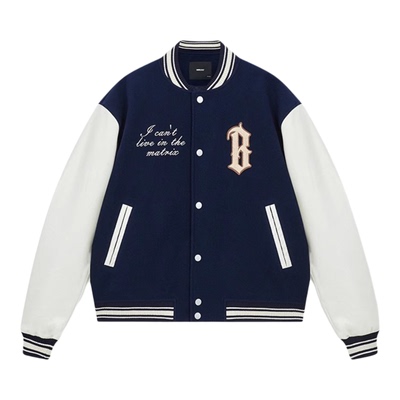 BONELESS弧形logo刺绣夹克