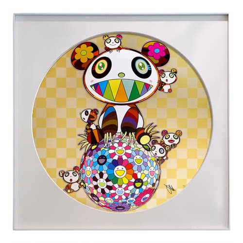 AOCA 版画村上隆熊猫装饰画动漫卡通日式艺术画 工作室儿童房挂画
