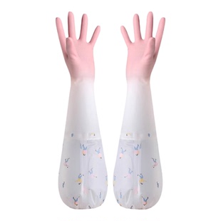 洗碗手套女防水橡胶加绒冬季厨房耐用型刷洗衣衣服皮家用加厚家务