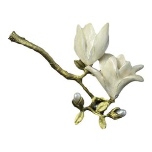 MichaelMichaud玉兰胸针女珍珠胸花气质配饰轻奢女神节礼物送上司