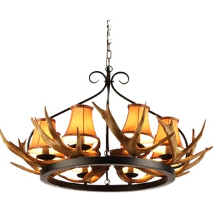 森野照明原创美式乡村客厅卧室咖啡厅别墅民宿复古鹿角吊灯鹿角灯