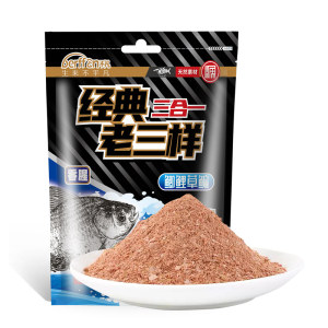 渔情人运动户外旗舰店老三样饵料野钓单开三合一鱼饵鲫鱼鲤鱼草鱼专攻鱼食450g经典套餐