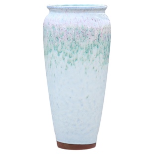 北美冬青专用水培器皿新中式陶瓷花瓶摆件客厅插花桌面无孔高花盆