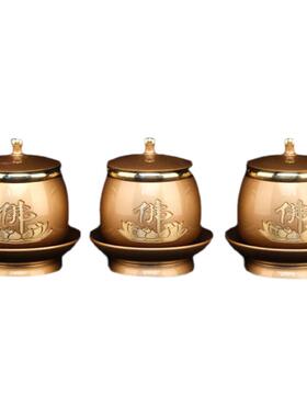 黄铜纯铜净水杯佛前礼佛圣水杯