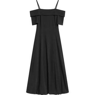 【播奥莱】播优雅连衣裙女商场同款收腰显瘦法式小黑裙BDR2LD1135