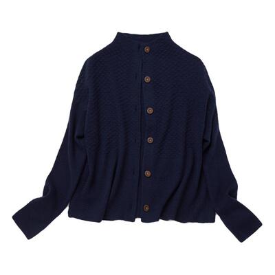 SayYa羊绒宽松小中领开衫