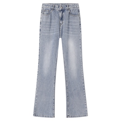 美式复古水洗做旧牛仔裤