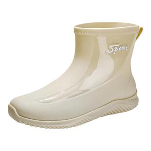 成人女装户外穿纯色晴雨鞋女潮流防滑厨房百搭防水鞋女雨鞋女雨靴
