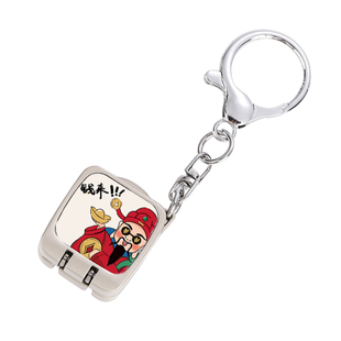 2025新款便携指甲刀折叠指甲剪翻盖钥匙扣挂件财神招财迷你书包饰