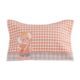 高密纯棉纱布枕巾一对全棉卡通家用单人枕头盖巾吸汗防头油四季用