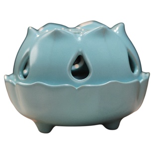 天福彼物 汝窑莲花香炉盘香线香托盘香篆宋式家用办公小香炉摆件