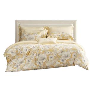 MINE/寐100%新疆长绒棉床上四件套全棉纯棉四季高级床单被套 花吟