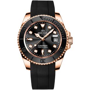 国表名牌游艇手表男款纯机械表男士正品名牌防水钢带商务腕表十大