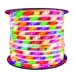 led七彩追光变色流动全彩户外造型防水超亮公园亮化幻彩跑马灯带