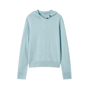 CROWNLESS未冕25秋冬新品亲肤美丽奴羊毛纱巴拉克拉法帽连身毛衣