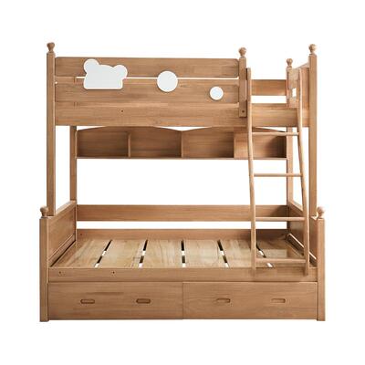 全友家居小白熊全实木儿童上下床
