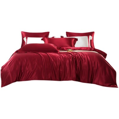 高级感重磅真丝四件套100%桑蚕丝