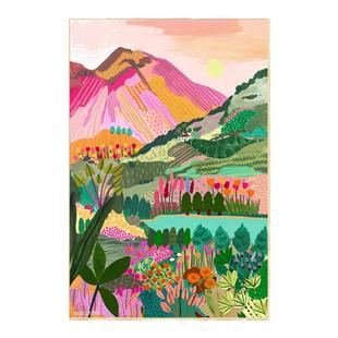 北欧多巴胺风景装饰画马蒂斯客厅挂画小众抽象民宿酒店餐厅墙壁画