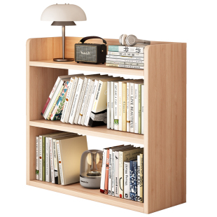 全实木书架桌面置物架子立式多层台面书桌上放的小书柜书本收纳架