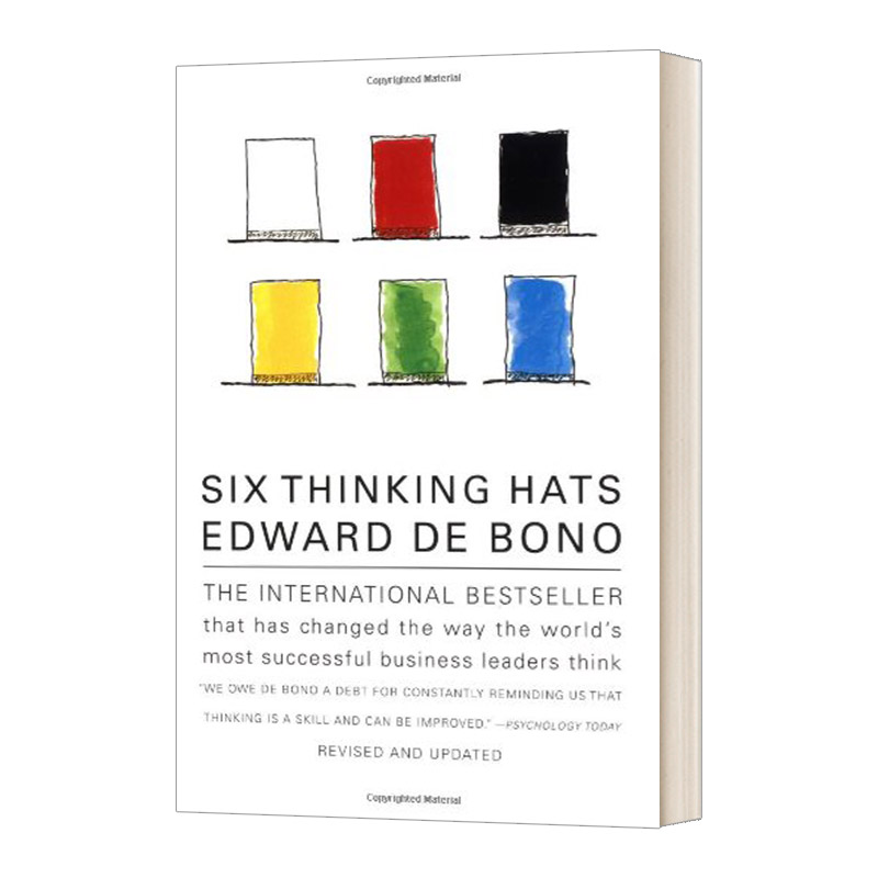 英文原版 Six Thinking Hats 六顶思考帽 英文版 进口英语原版书籍