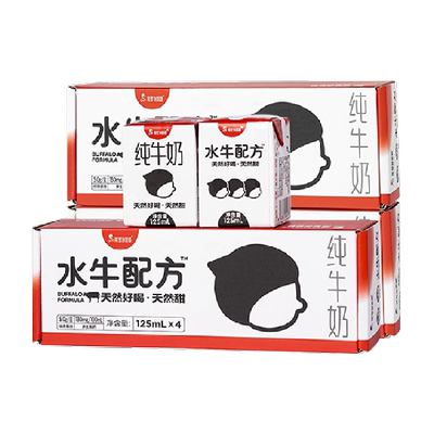 隔壁刘奶奶纯牛奶125ml*4盒*3箱