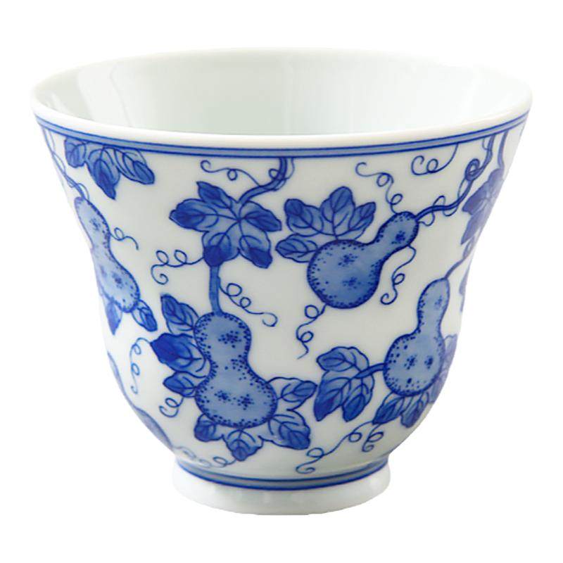 柒槿年青花葫芦功夫茶主人杯