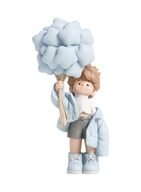 星星男孩摆件治愈系生日礼物