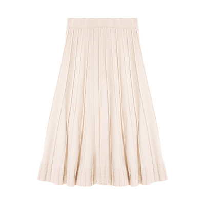 MASANON孕妇半身裙2025新款冬装加厚小个子百褶裙孕期穿搭裙子冬