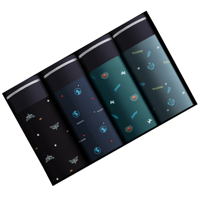 雅鹿纯棉透气抗菌印花男士内裤