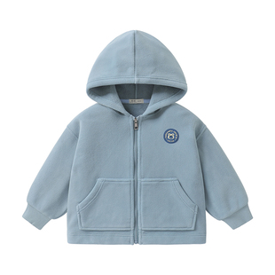 男童加绒外套休闲连帽保暖冬装2025新款秋冬款童装儿童冬季上衣潮